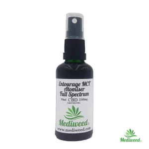 Full Spectrum CBD Oil 50ml 2500mg in Atomiser by Mediweed at CBD Royalty UK